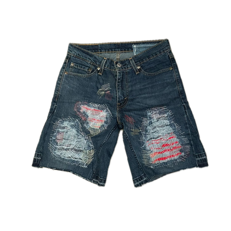 Extreme Distressed Short Red