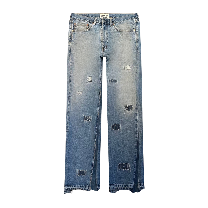 Jeans Worked Sashiko/Distressed Denim #118 | Club D'art Sauvage