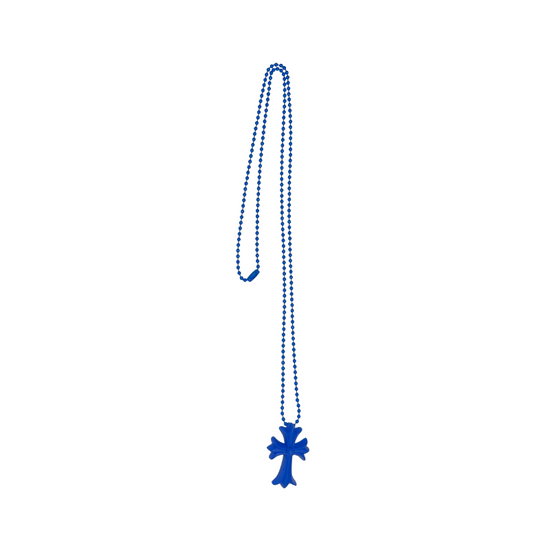 Necklace Silicone Cross Blue | Chrome Hearts