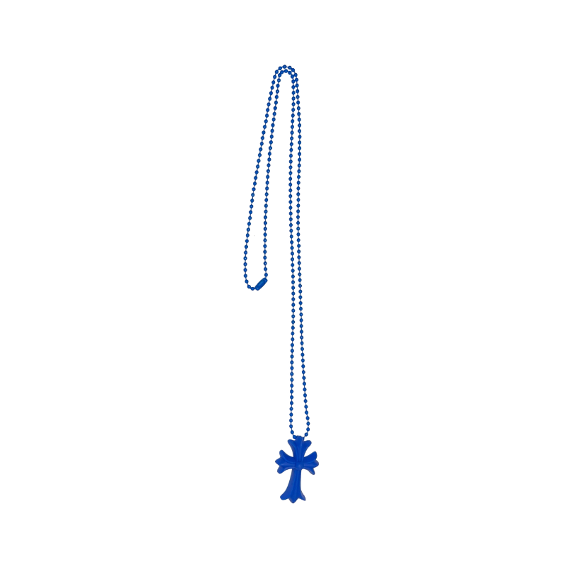 Necklace Silicone Cross Blue | Chrome Hearts