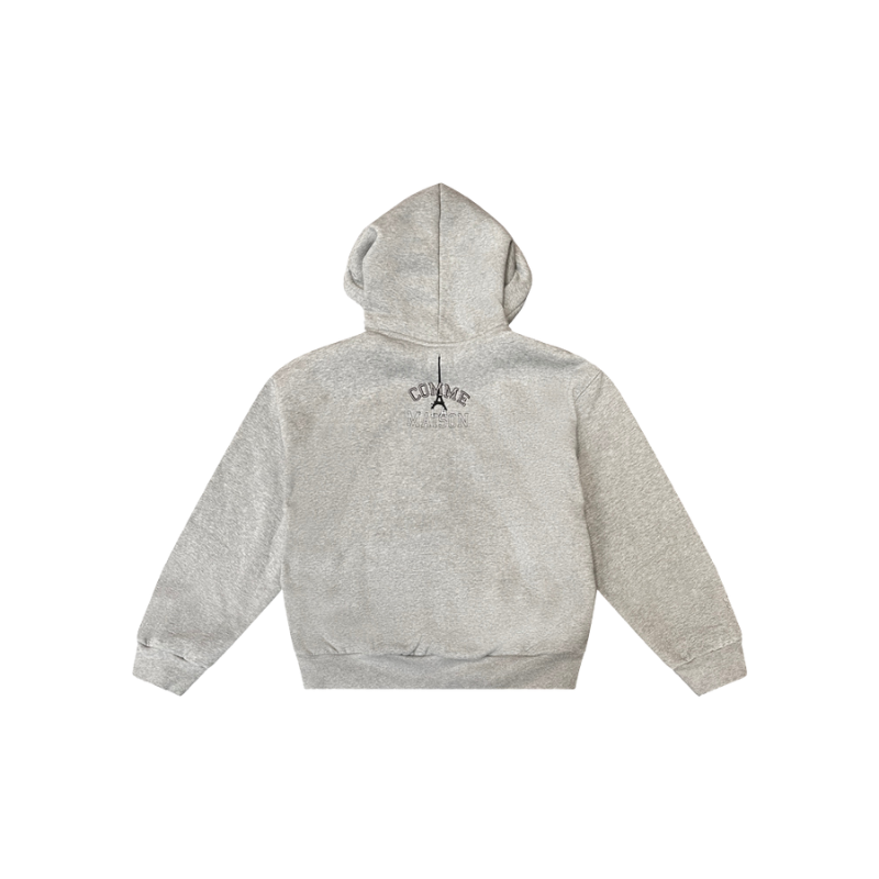 Zip Hoodie ’48 Cambon’ Grey | Maison Guava