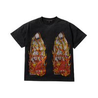 T-shirt Rhinestones Flamme | WhoDecidesWar