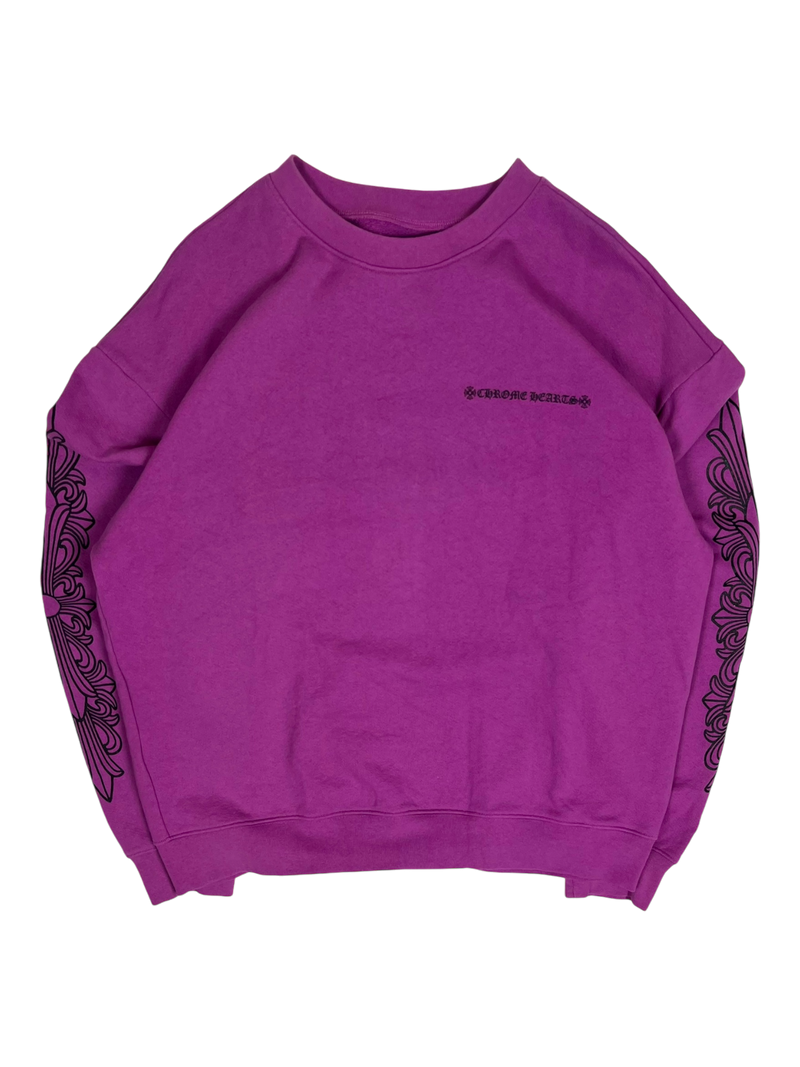 Chrome Hearts Matty Boy Purple Spider Web Crewneck