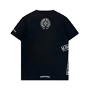 T-shirt Black Horseshoe Vertical Logo  | Chrome Hearts