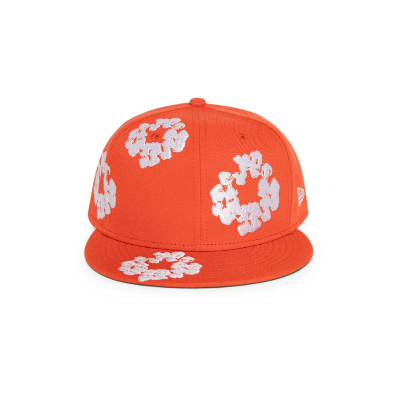 Cap Orange Denim Tears New Era Couronne de Coton 59/50