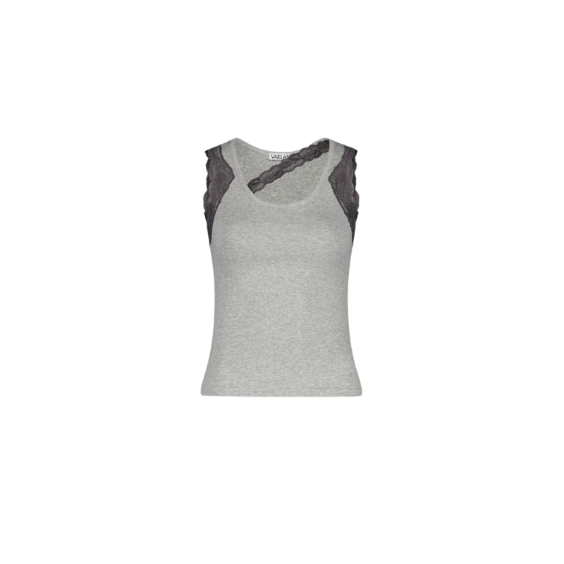 Tank Top Ribbed Lace Trim | Vaillant Studio