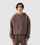 Sweat à capuche zippé November Brown | Perplex