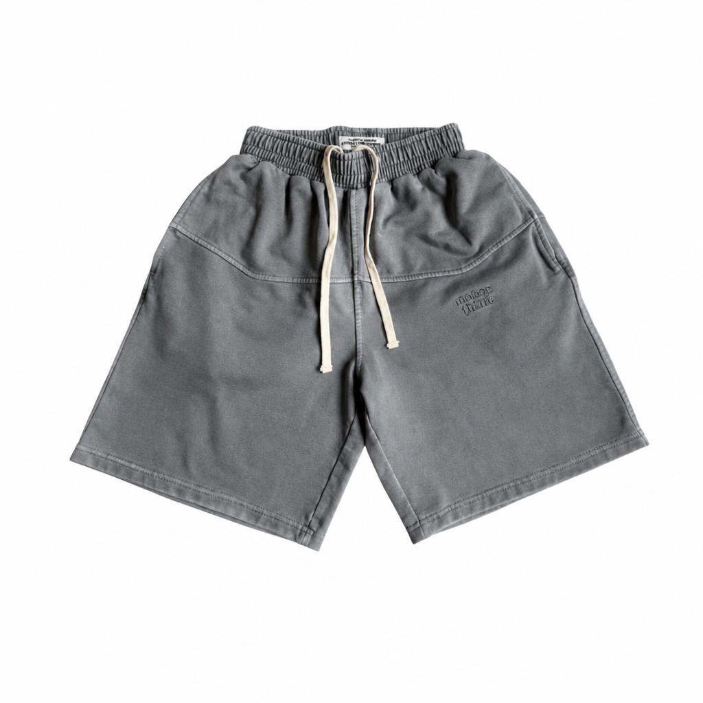 Shorts Double Stitched Stone Grey | Maison Guava
