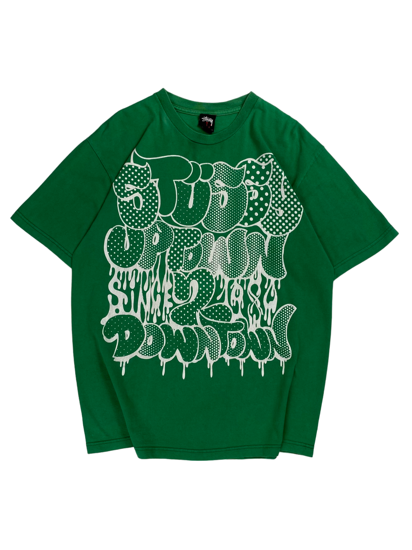 Stüssy Vintage Green Uptown Logo Tee