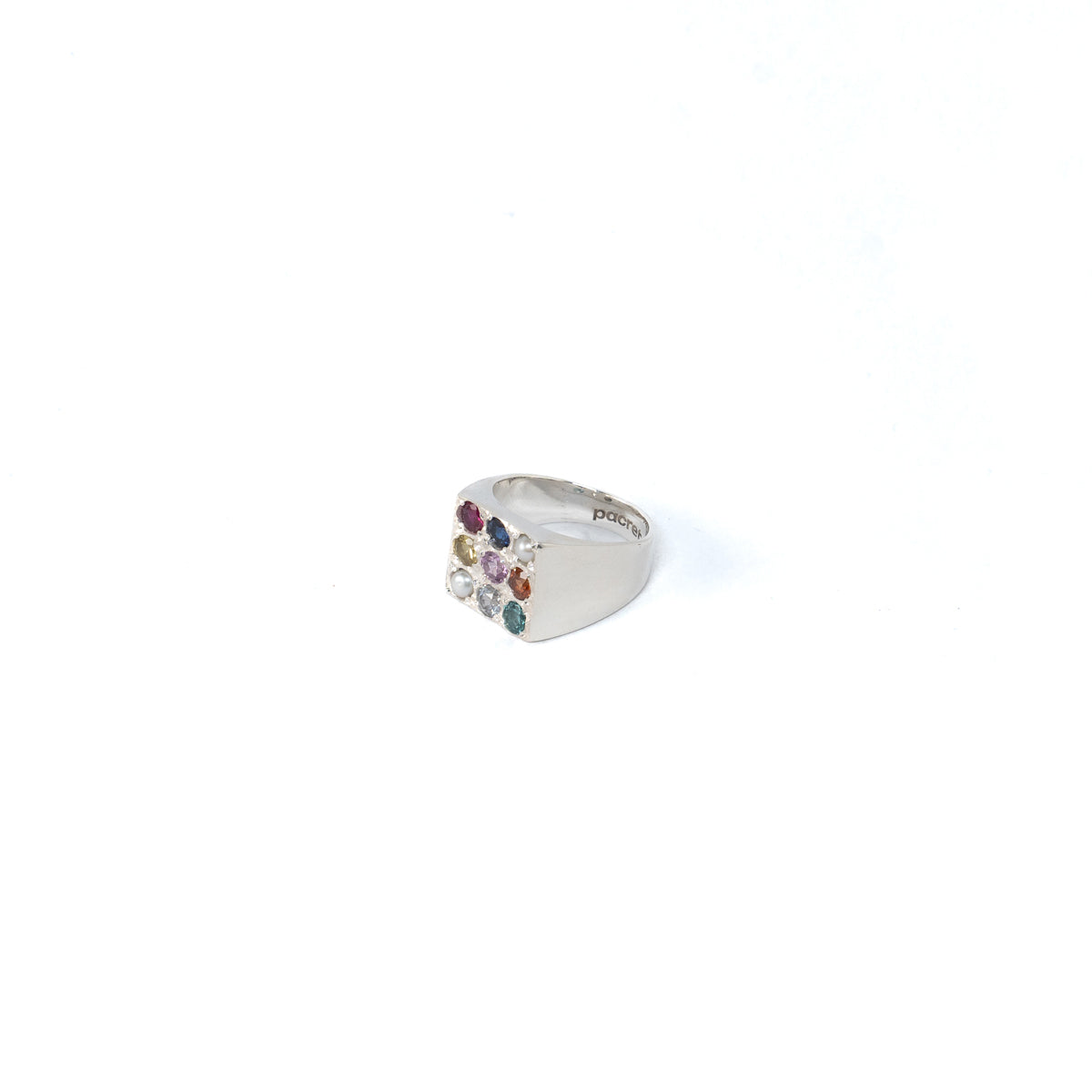 Ring Seven Sapphires - Silver Ring | Pacret Studio