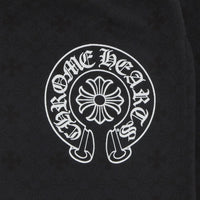 Joggers All Over Monogram Horseshoe Logo Black | Chrome Hearts