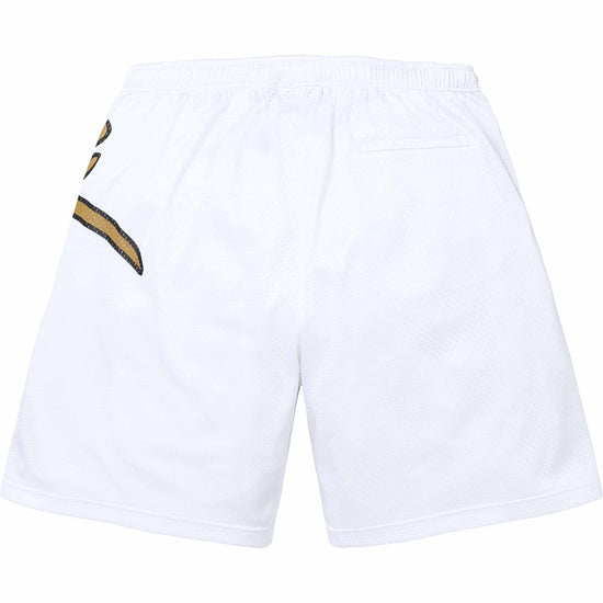Mesh Shorts Big Script Mesh White | Supreme