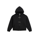 Zip Hoodie Double Clips Black | Les Bons Gars