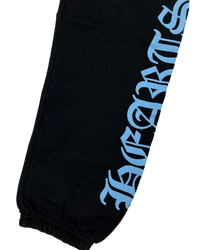Joggers Black Blue Old English  | Chrome Hearts