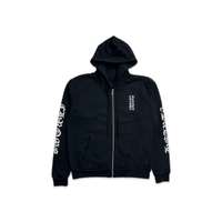 Zip Hoodie Thermal Vertical Logo Black | Chrome Hearts, Hype clothes