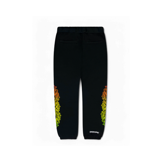 Joggers Gradient Multi Color Logo Black | Chrome Hearts