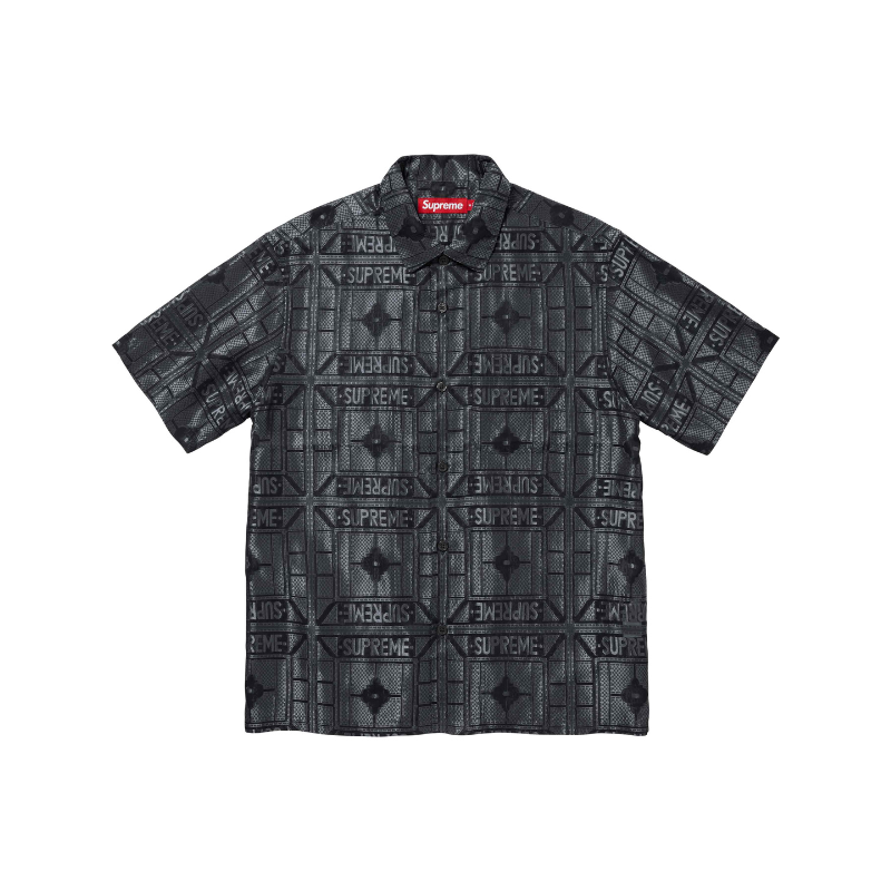 Supreme Tray Jacquard S/S Shirt Black