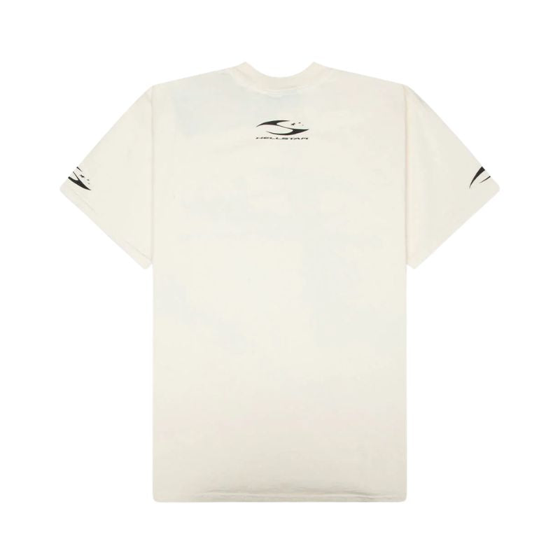 T-shirt H Cursive Logo White | Hellstar