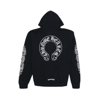 Hoodie Floral Horseshoe Pullover | Chrome Hearts