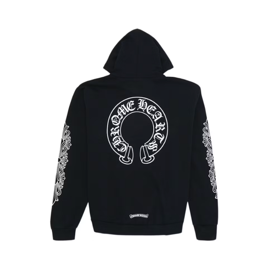 Hoodie Floral Horseshoe Pullover | Chrome Hearts