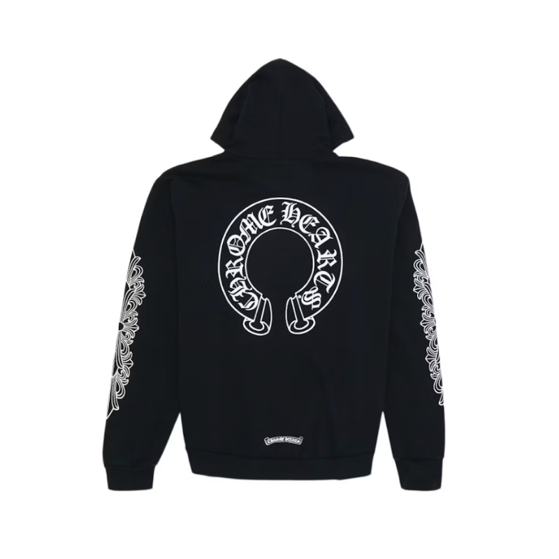 Hoodie Floral Horseshoe Pullover | Chrome Hearts