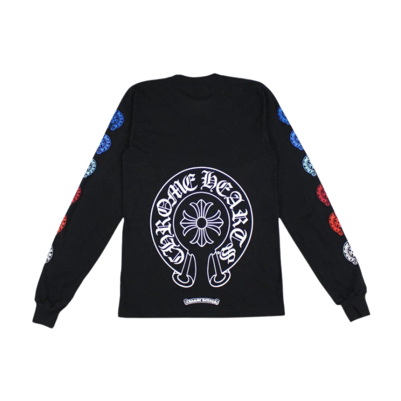 Longsleeve Multi Black Horseshoe | Chrome Hearts