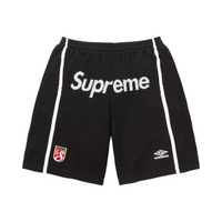 Short de football en tricot noir | Supreme x Umbro