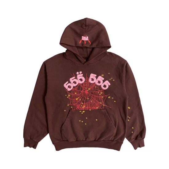 Hoodie 555 Brown Red | Sp5der