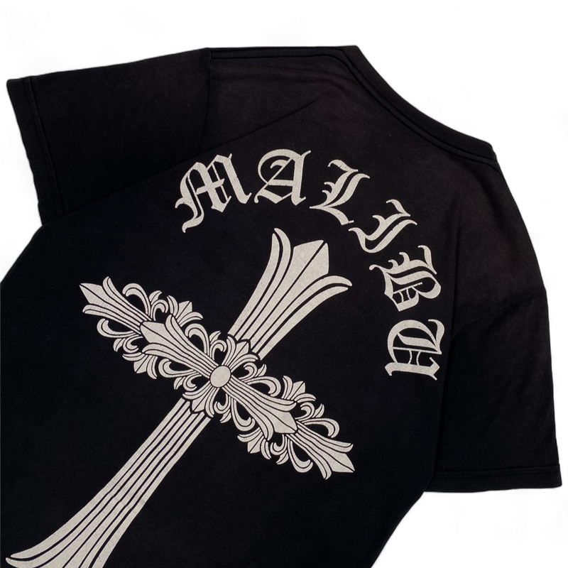 T-shirt Black Malibu Cross Logo Tee Vintage | Chrome Hearts