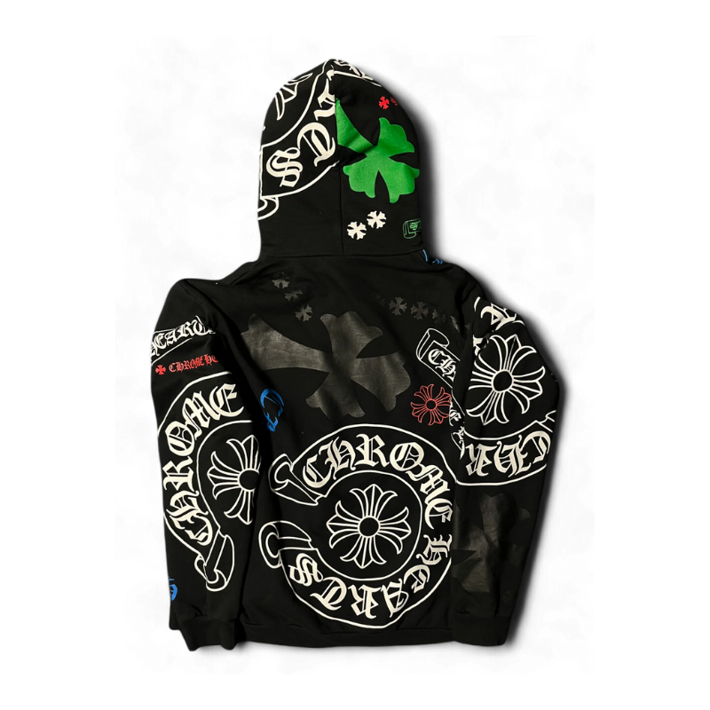 Hoodie Black Stencil | Chrome Hearts