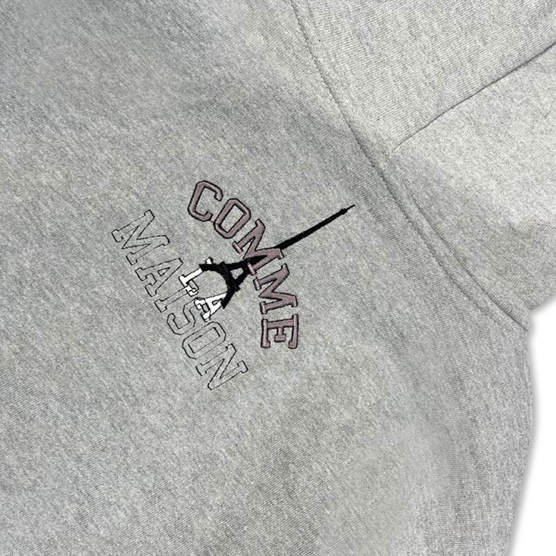 Zip Hoodie ’48 Cambon’ Grey | Maison Guava