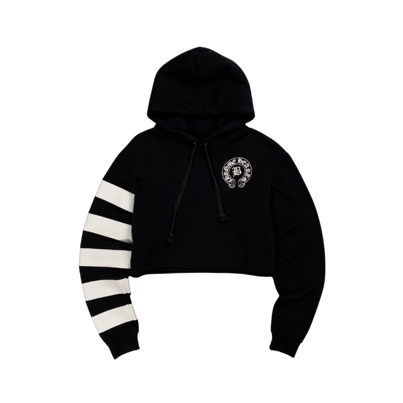 Chrome Hearts Bella Hadid Black Cropped Hoodie