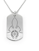 Pendant Silver Fleur Large Dog Tag | Chrome Hearts, view 4