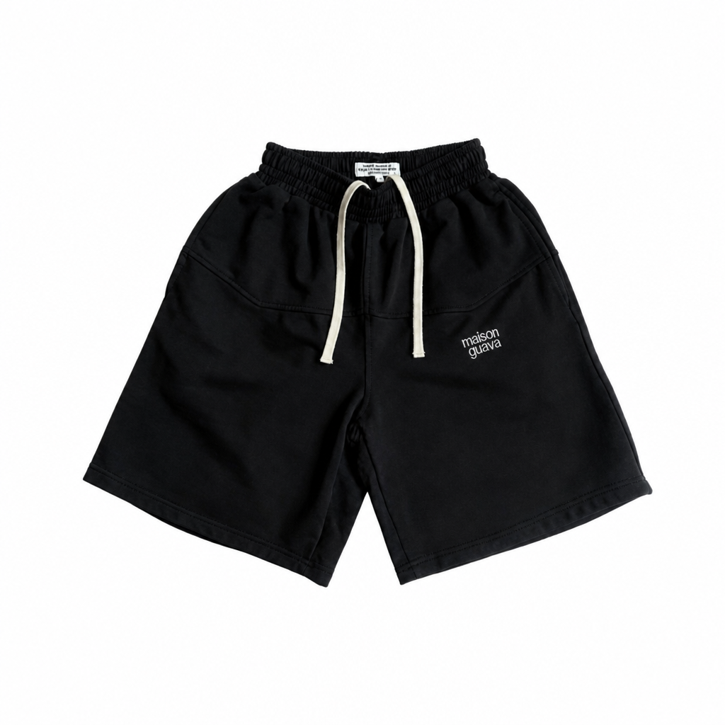 Shorts Double Stitched Black | Maison Guava