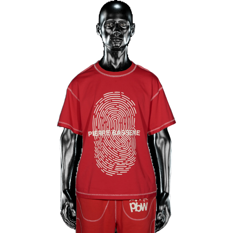 T-shirt Fingerprint Red℗  | Pierre Bassene