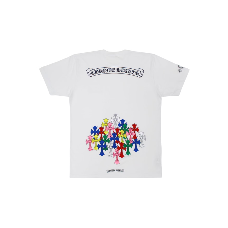 T-Shirt Chrome Hearts Cross Multi Color White