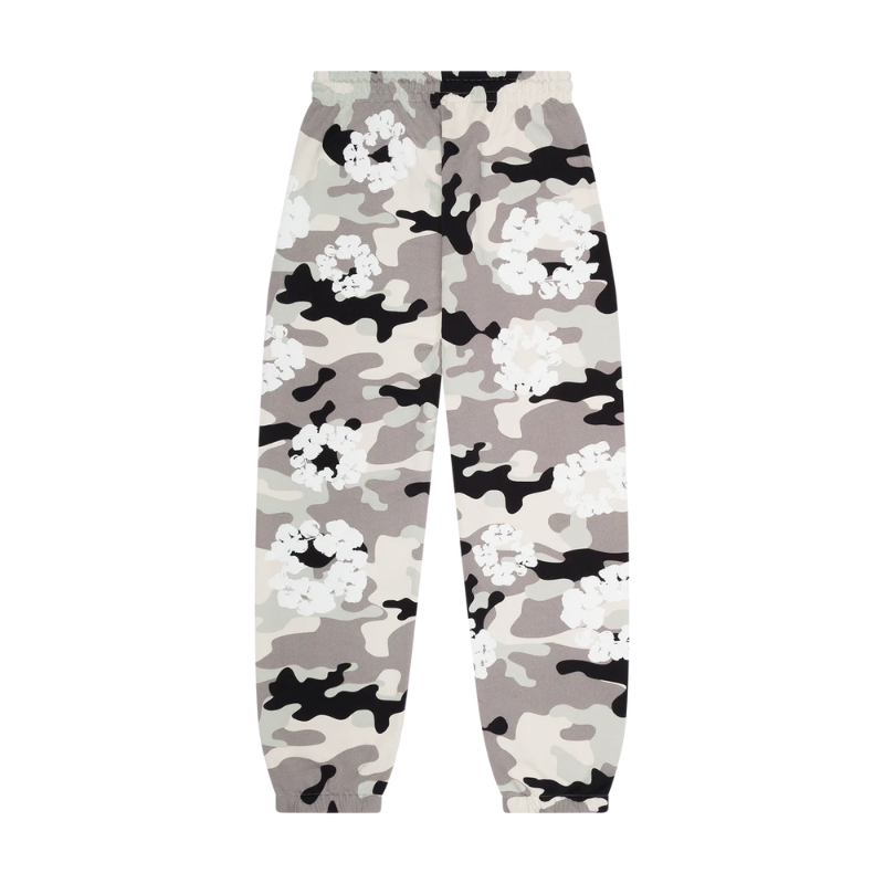 Joggers White Camo Cotton Wreath  | Denim Tears