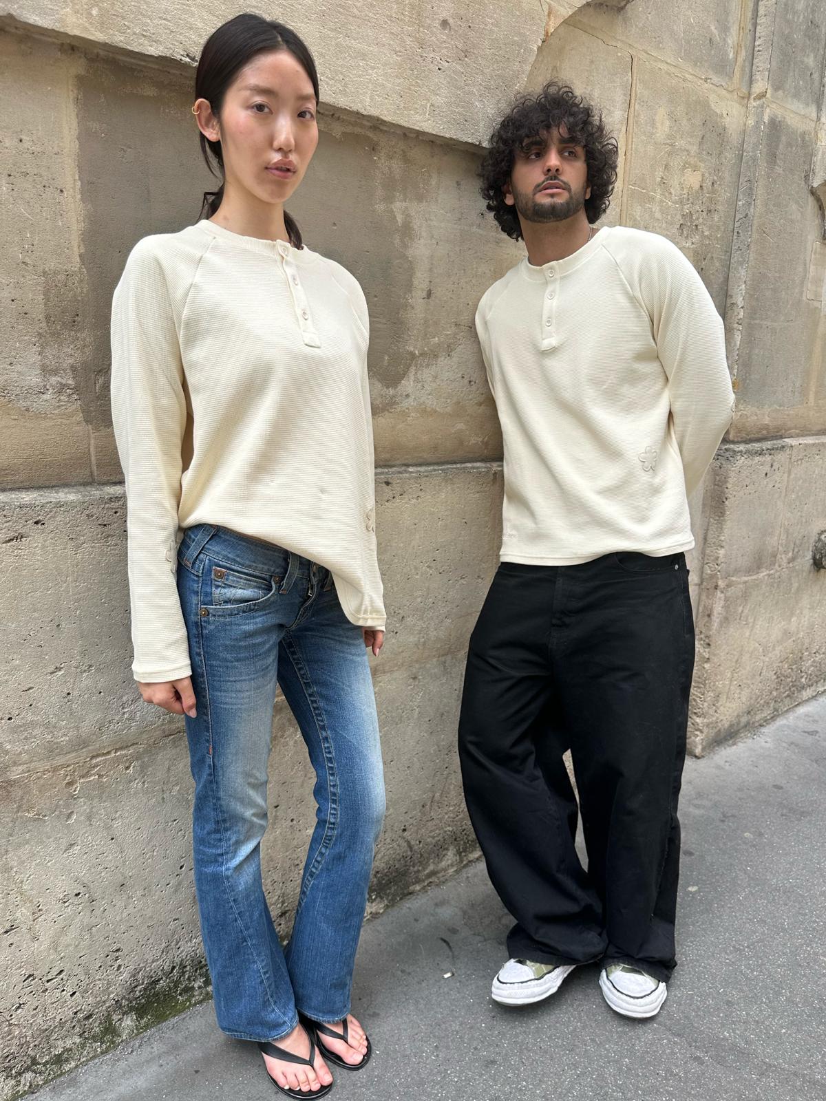 Longsleeve Thermal Flower Cream SS26 | Maison Guava — view 5
