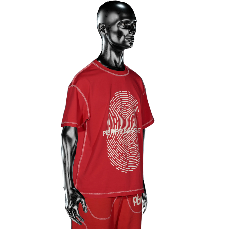 T-shirt Fingerprint - Red | Pierre Bassene