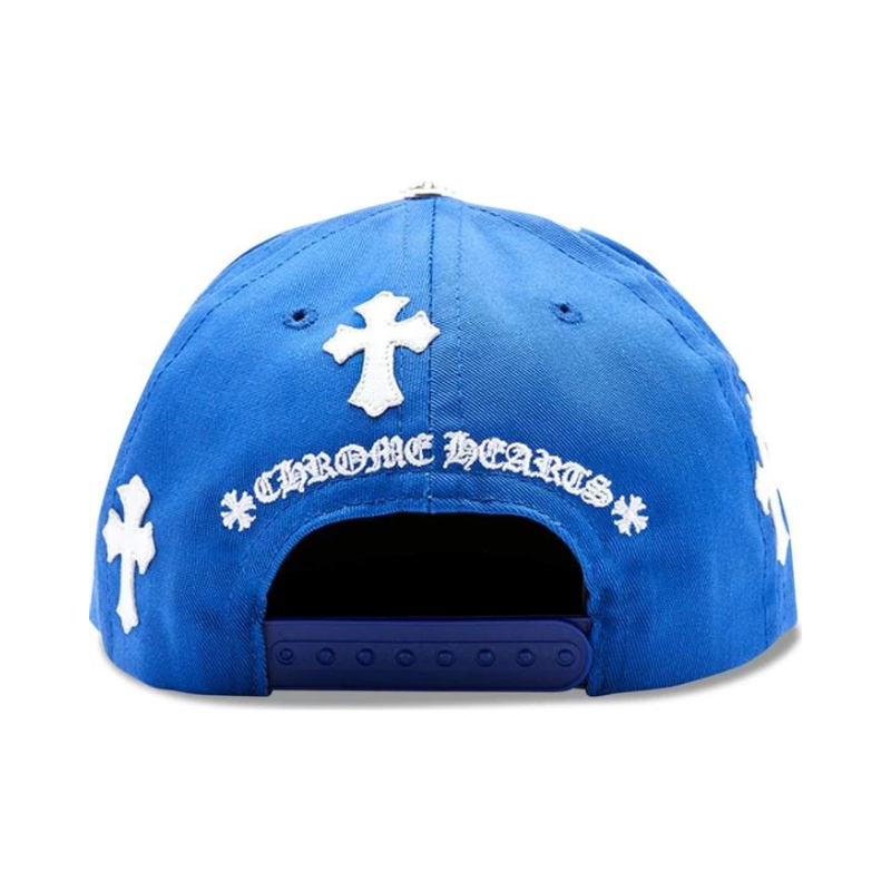 Chrome Hearts Cross Patch Baseball Hat Blue