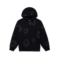 Hoodie Cotton Wreath Full Black  | Denim Tears