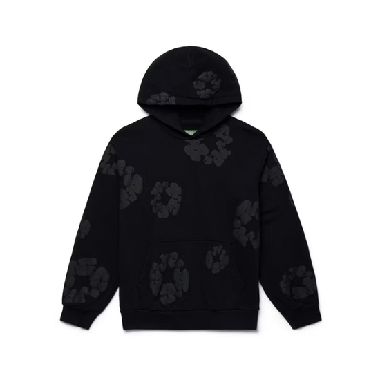 Hoodie Cotton Wreath Full Black  | Denim Tears