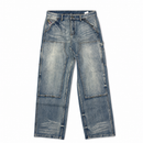 Jeans Eye Badge Washed Double Knee Washed Blue | KidSuper, Hype clothes