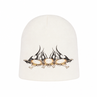 Beanie Tribal Skullz White | Hellstar