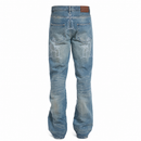 Jeans Flare Washed Blue Embroidery | WhoDecidesWar, Hype clothes, view 2