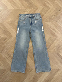 Jeans Blue Rhinestones | Maison Guava, view 3