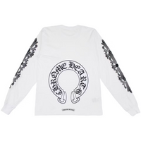 Longsleeve White Floral Horseshoe | Chrome Hearts — Hype clothes — view 4