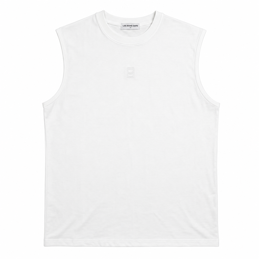 Tank Top Brodé White | Les Bons Gars