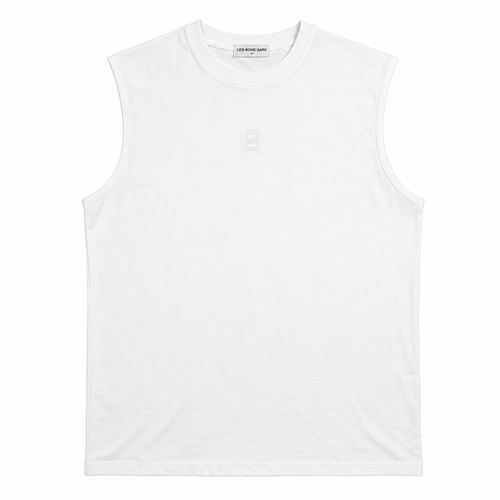 Tank Top Brodé White | Les Bons Gars
